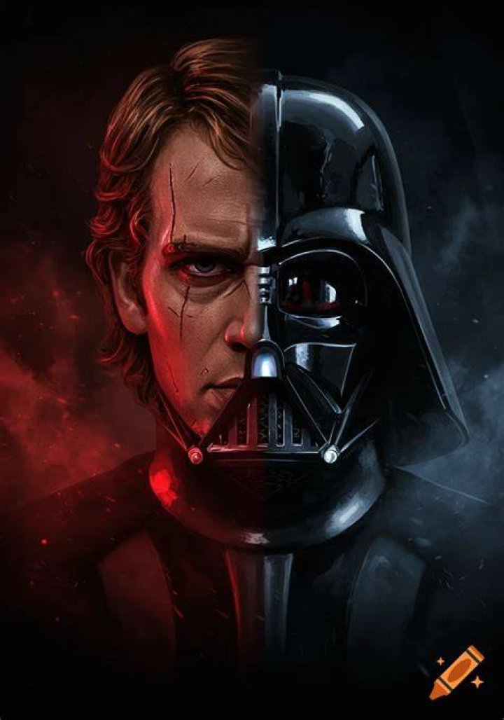 Split image showing Anakin in Revenge of the Sith and Iron Man