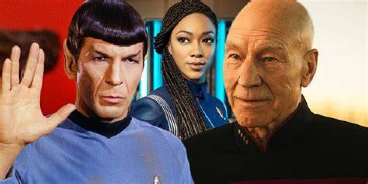 Spock, Burnham, and Picard in Star Trek