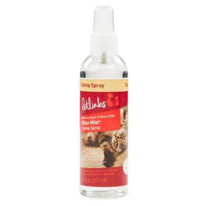 spraying Petlinks Bliss Mist Catnip Spray
