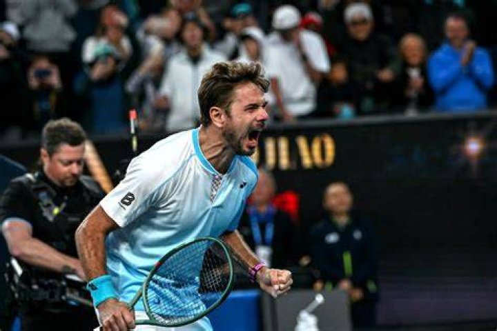 Stan Wawrinka celebrates match point in his Men's Tennis Singles first-round match against Ruben Bemelmans during Day one of The Championships. Frequent injuries have curtailed his potential to be the best tennis player of all time