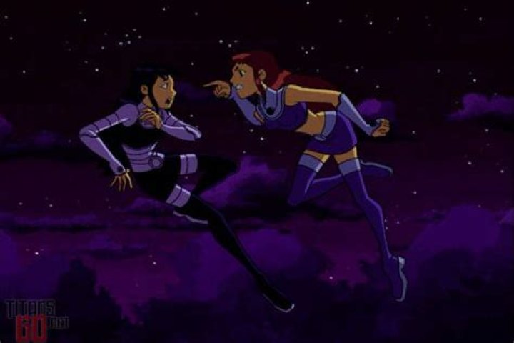 Starfire Fighting Blackfire in Teen Titans