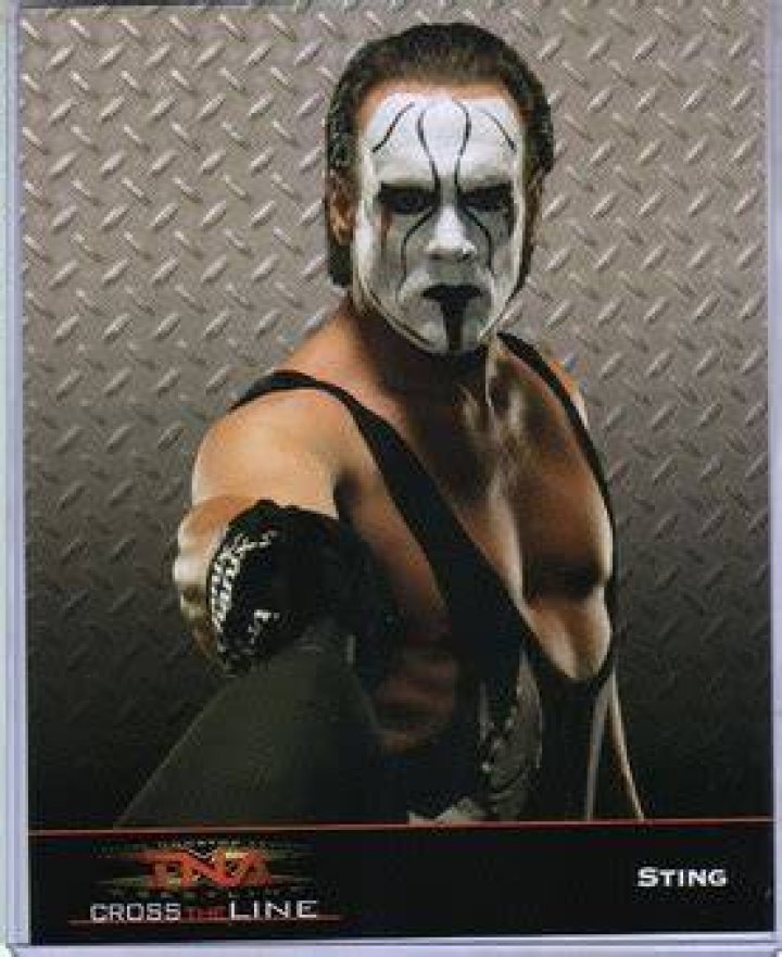 Sting cuts a TNA promo with his Joker character