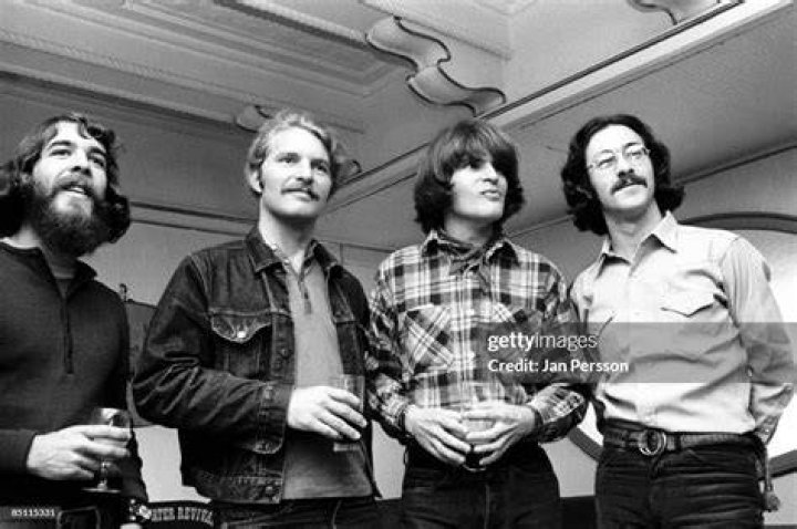 Stu Cook, Doug Clifford, John Fogerty of Creedence Clearwater Revival perform on stage, London, 1970.