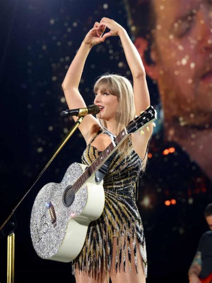 Taylor Swift performs onstage during Taylor Swift The Eras Tour at SoFi Stadium on August 03, 2023 in Inglewood, California.