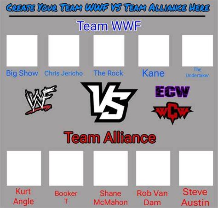 Team Alliance v Team WWF in 2001
