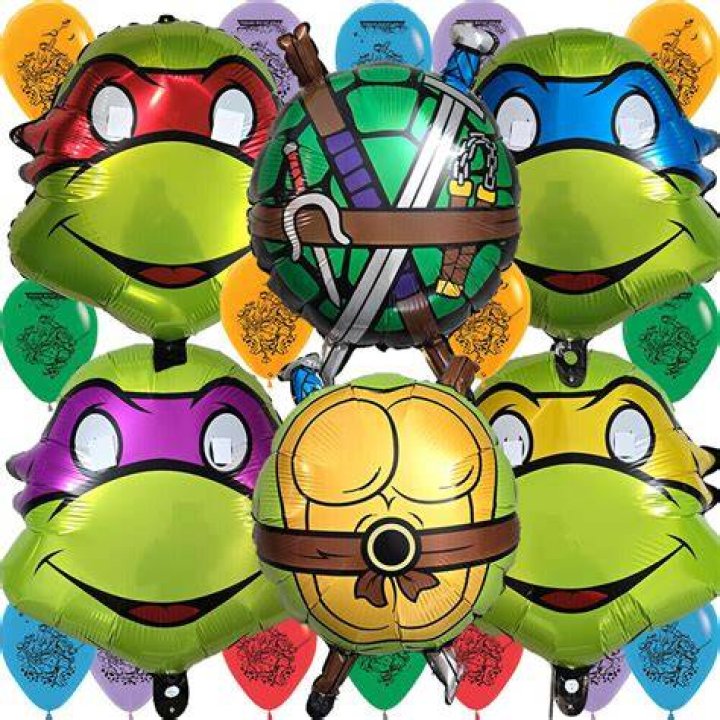 Teenage Mutant Ninja Turtle balloons Bear birthday, Ninja turtle