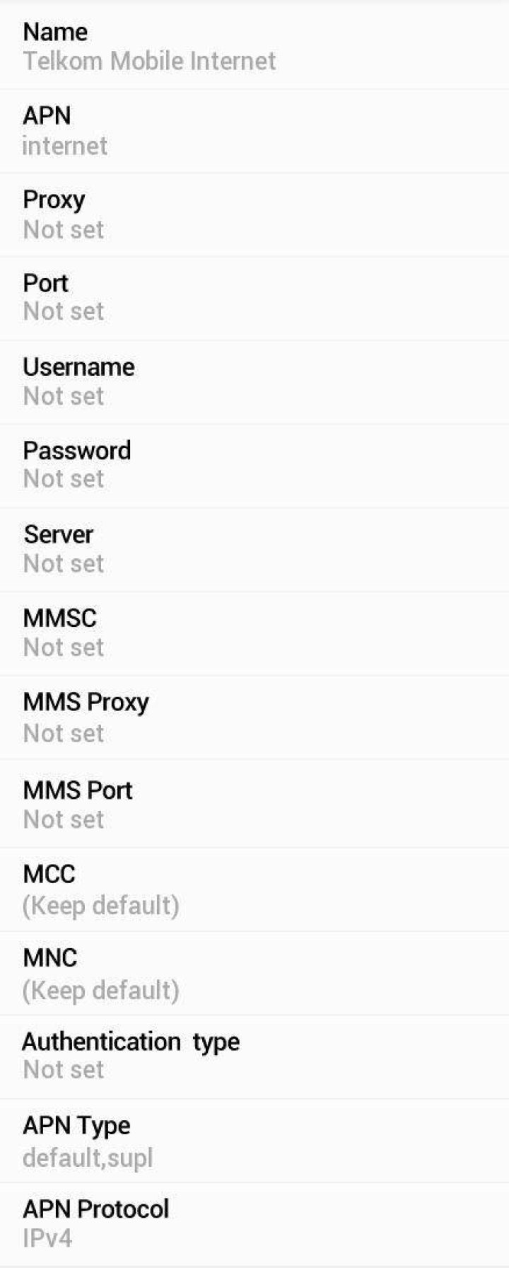 Telkom APN, MMS, internet, and router settings for South Africans