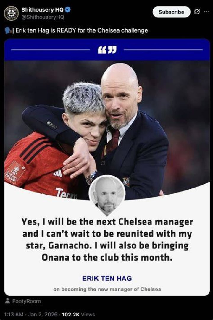Ten Hag brutally mocks Chelsea, sends warning to incoming Man United owners
