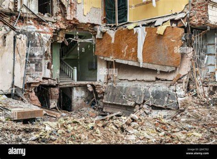 The apartment was completely destroyed. Photo / Instagram