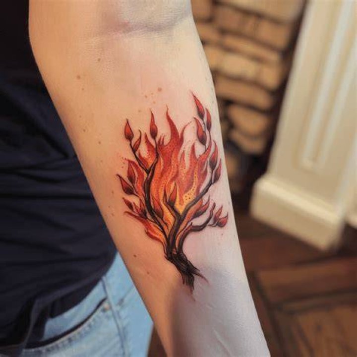 The burning bush tattoo