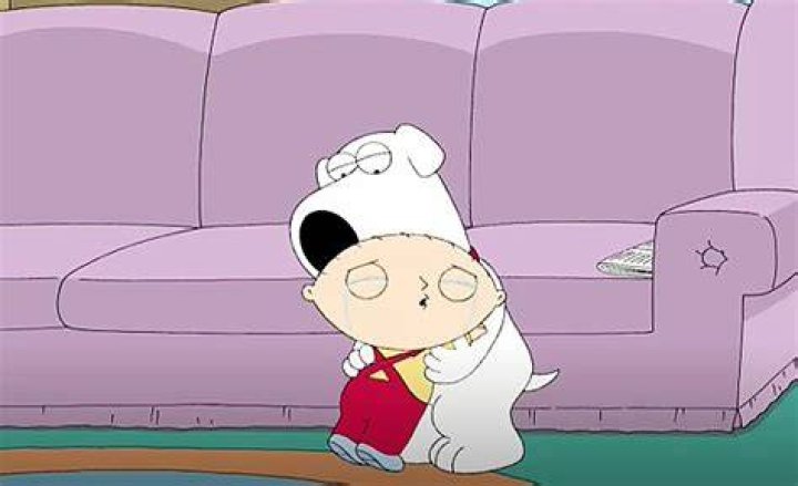 The Griffin family hugging in Family Guy