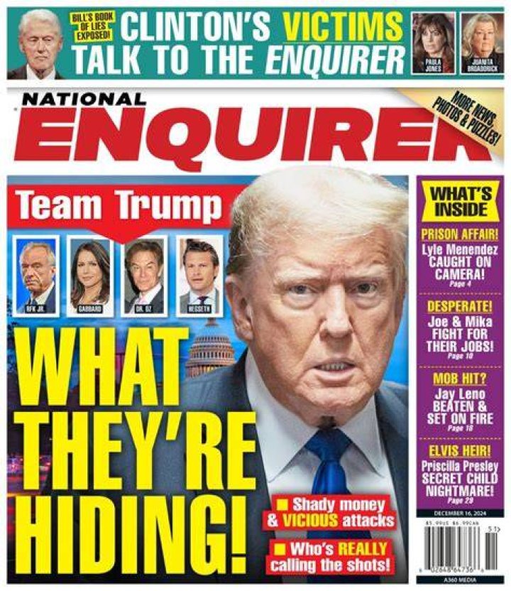 The National Enquirer's bombshell story. Source:Supplied