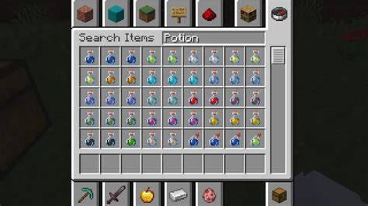 The potions screen showing different spells in Slay the Spire.