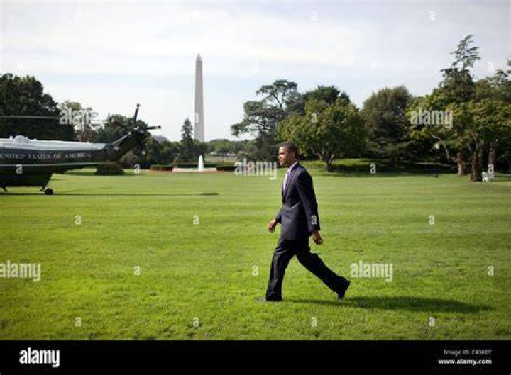The President walks across the lawn in The Diplomat