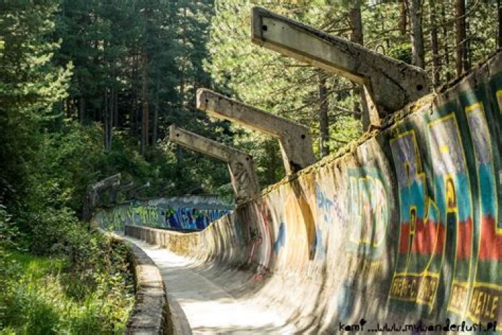 The Sarajevo bobsled, located on Trebevic Mountain
