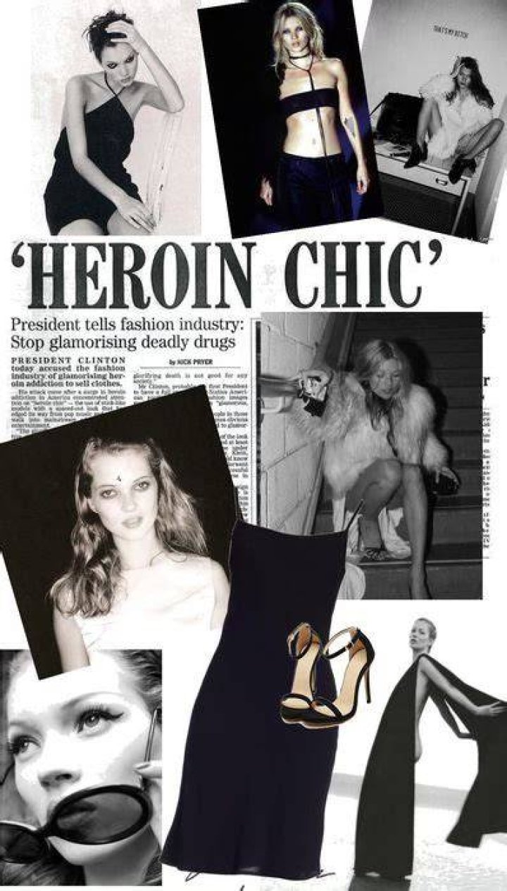 The so-called heroin chic trend idolised a very thin body shape like Kate Moss' in the '90s. Photo / Getty Images. 