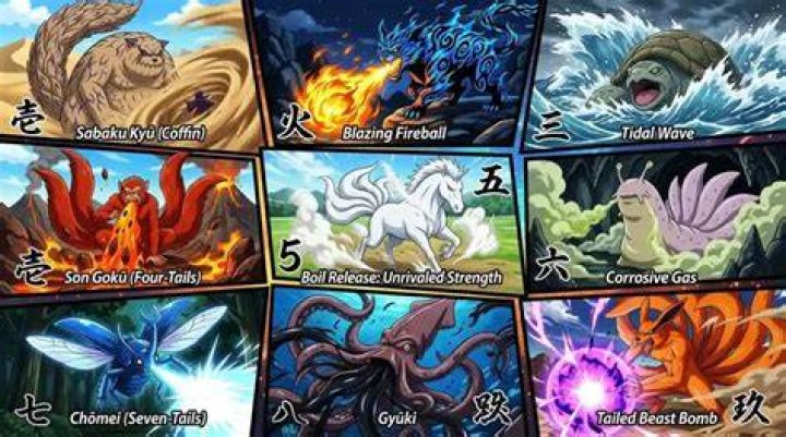 The Tailed Beasts using their Tailed Beast Balls in Naruto Shippuden