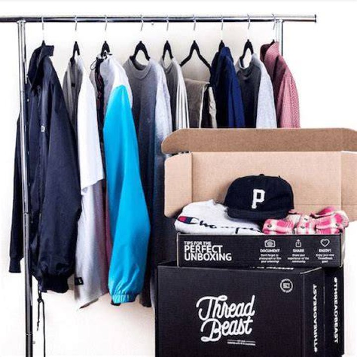 Thread Beast Clothing Subscription Box with Rack