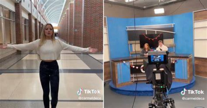 TikTok video of high school couple moment