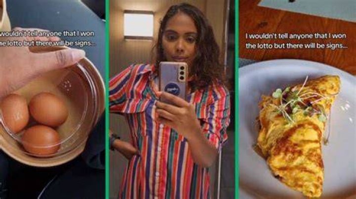 Tiktoker Hilariously Demonstrates How She'd Eat Eggs if She Won the Lottery in Video