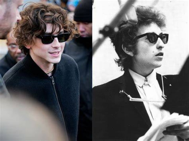 Timothee Chalamet and Bob Dylan