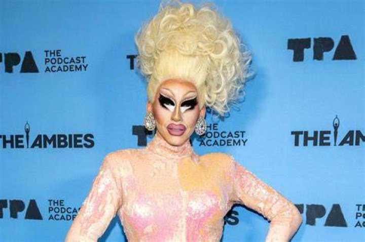 Trixie Mattel bends over and opens her mouth in RuPaul's Drag Race All Stars.