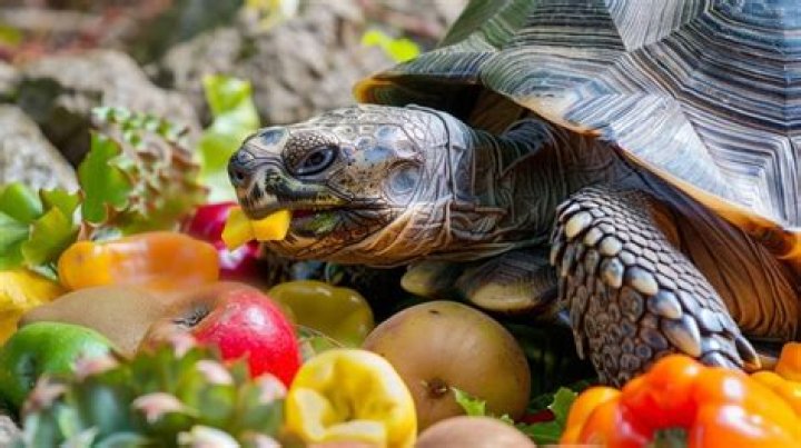 Turtle Eating Fruit