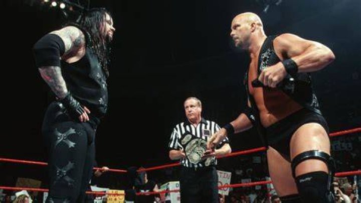 undertaker and steve austin vs kane and mankind