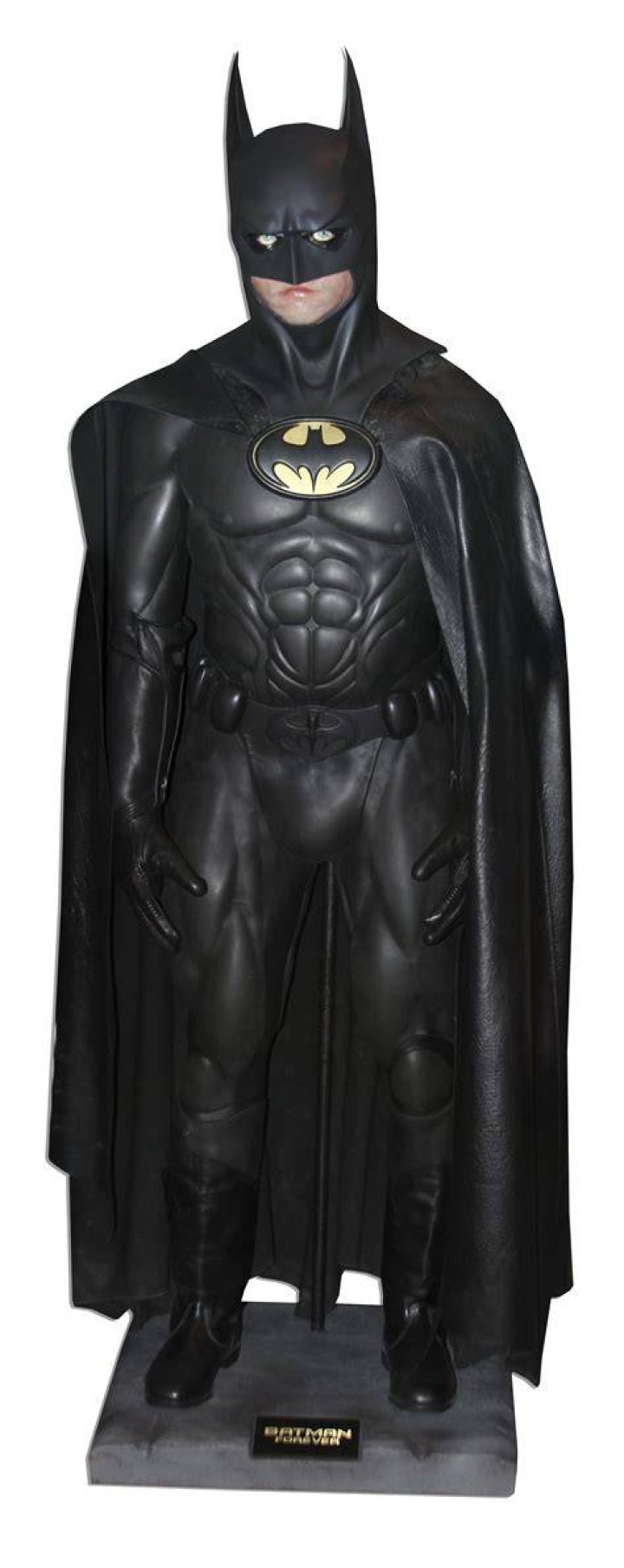 Val Kilmer in the Batsuit surrounded by Riddler's question marks in Batman Forever