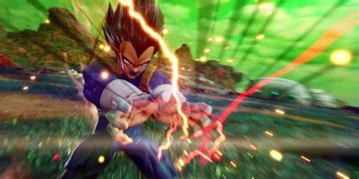 Vegeta shoots lightning in Jump Force