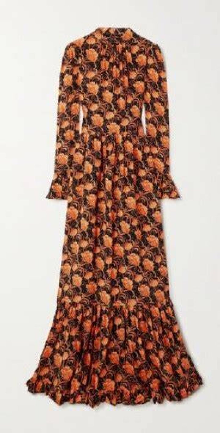 Visconti Tiered Ruffled Floral-Print Crepe Maxi Dress
