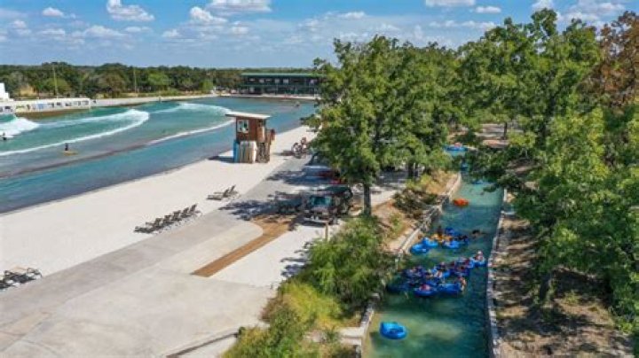 Visitors at Waco Surf can swim up to The Dive Bar or head to the Surfside Shack on the private beach. Photo / Waco Surf