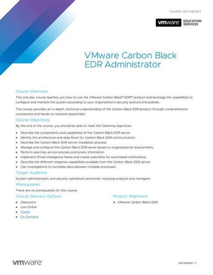 VMware Carbon Black EDR Server - Reports and Attributes - Documentation for BMC Discovery content reference