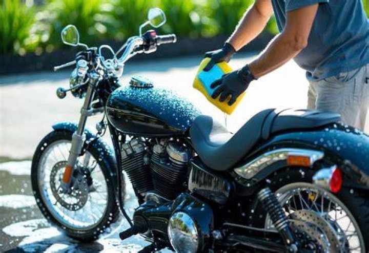 Washing Motorcycle