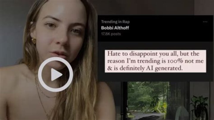 WATCH Bobbi Althoff LEAKED Video AIGenerated Viral On Twitter and