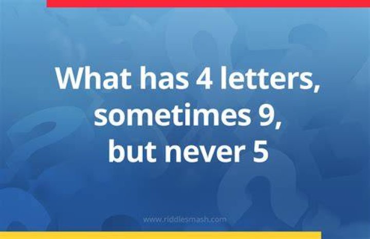 What Has 4 Letters, Sometimes 9: Twitter Users Baffled By Answer To Riddle