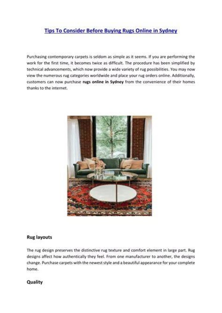 What to Consider Before Buying Rugs Online