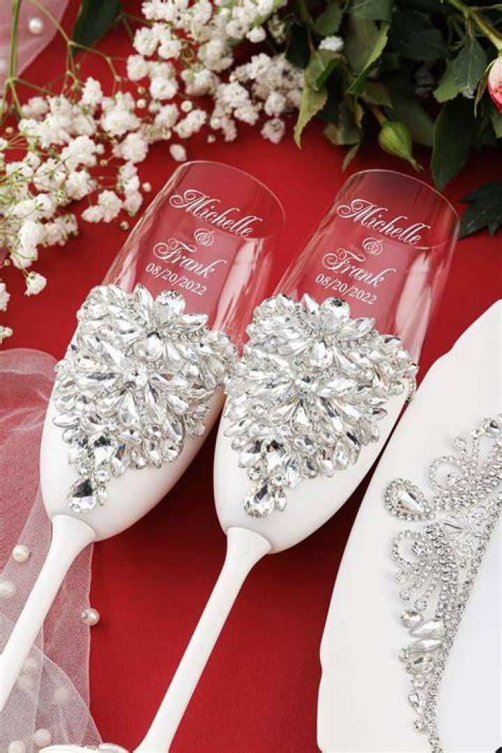 White Wedding Glasses Price 20 &euro; 22 Httphandmadebyd vrogue.co
