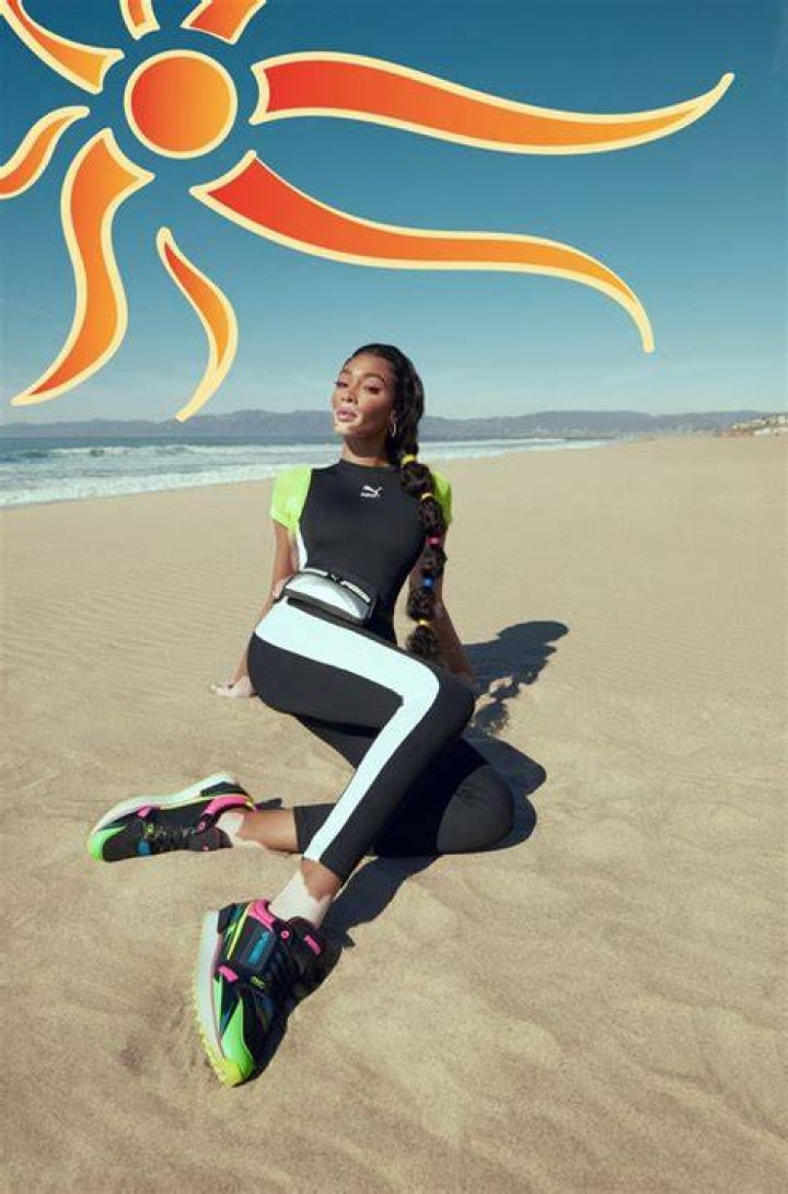 Winnie Harlow Strikes a '90s Pose in Puma's New Mile Rider Sneaker