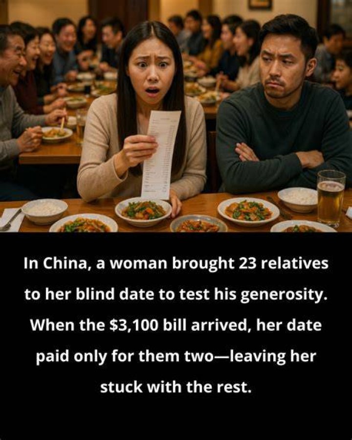 Woman brings 23 relatives on date with lover to test his generosity