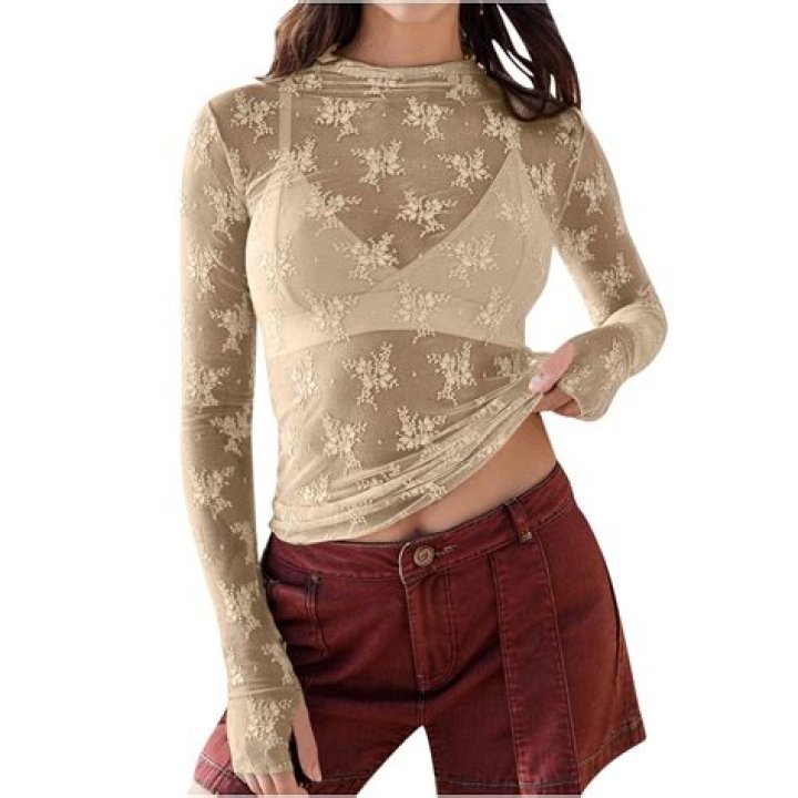 woman mesh top blazer