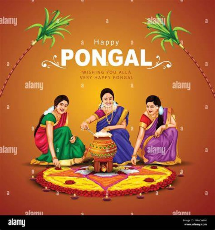 women ringing in Pongol together