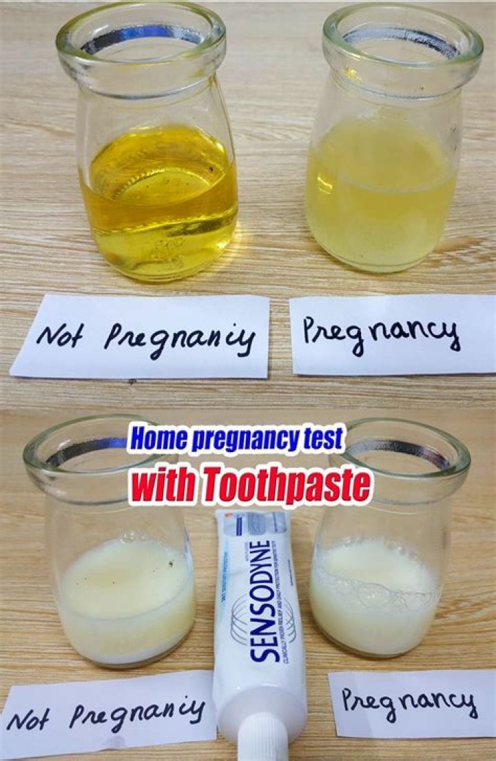 Women swear by toothpaste and urine pregnancy test