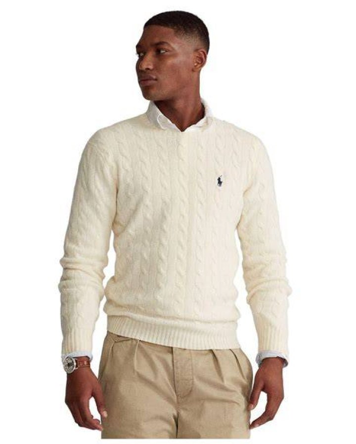 Wool and cashmere polo sweater