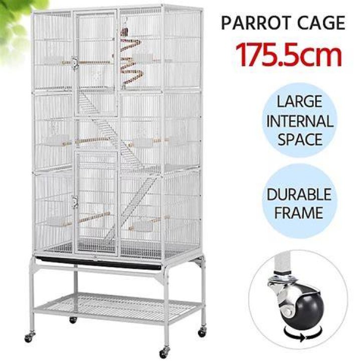 Yaheetech 54-in Rolling Metal Large Parrot Cage