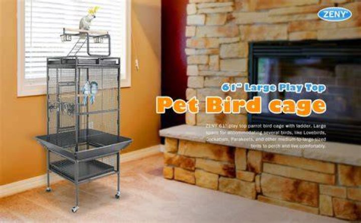 ZENY Bird Cage with Play Top (1)