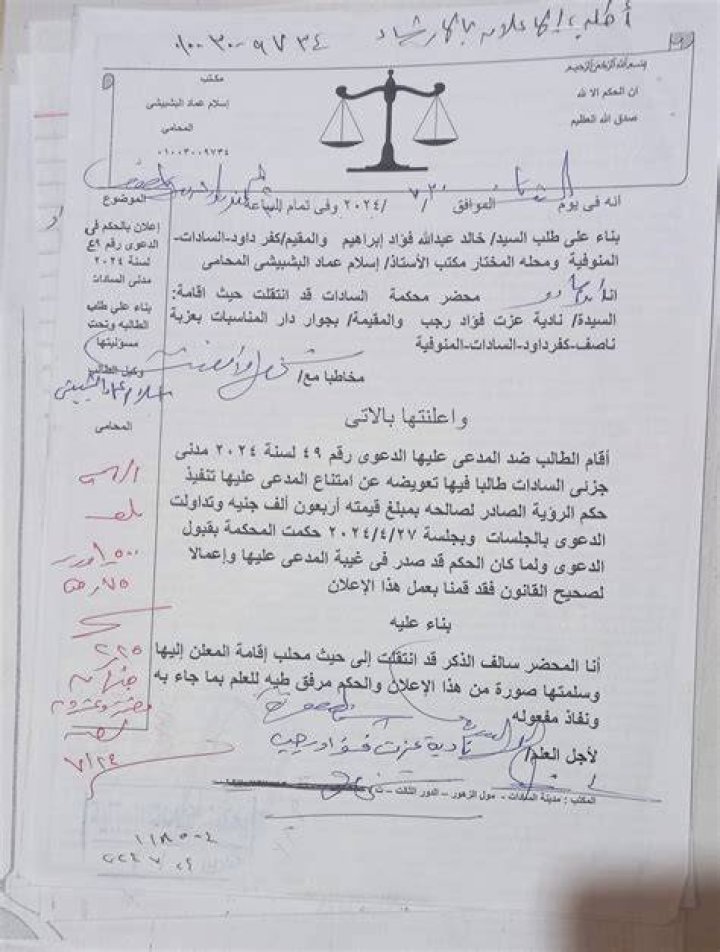 دعوى تعويض عن عدم تنفيذ حكم رؤية