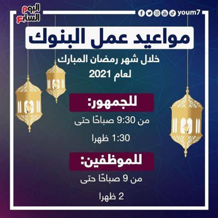 مواعيد عمل البنوك المصرية في رمضان 2024
